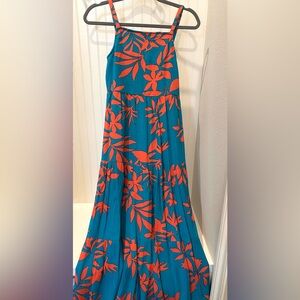 New Old Navy Floral Summer Teal & Coral Dress Size: Kids XL or Women: XS NWT